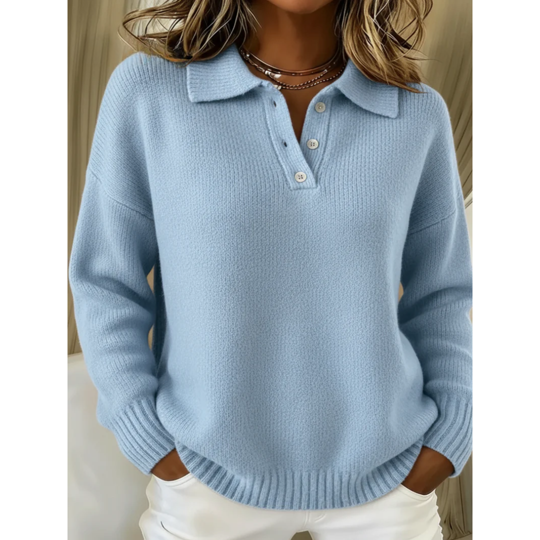 Marina | Jersey suave con cuello polo