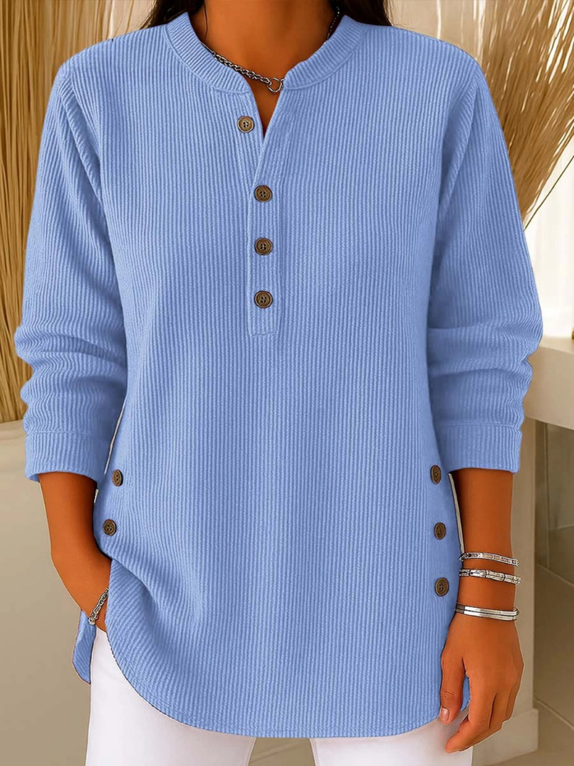 Nieves | Túnica cómoda con escote Henley