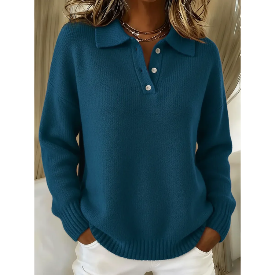 Marina | Jersey suave con cuello polo