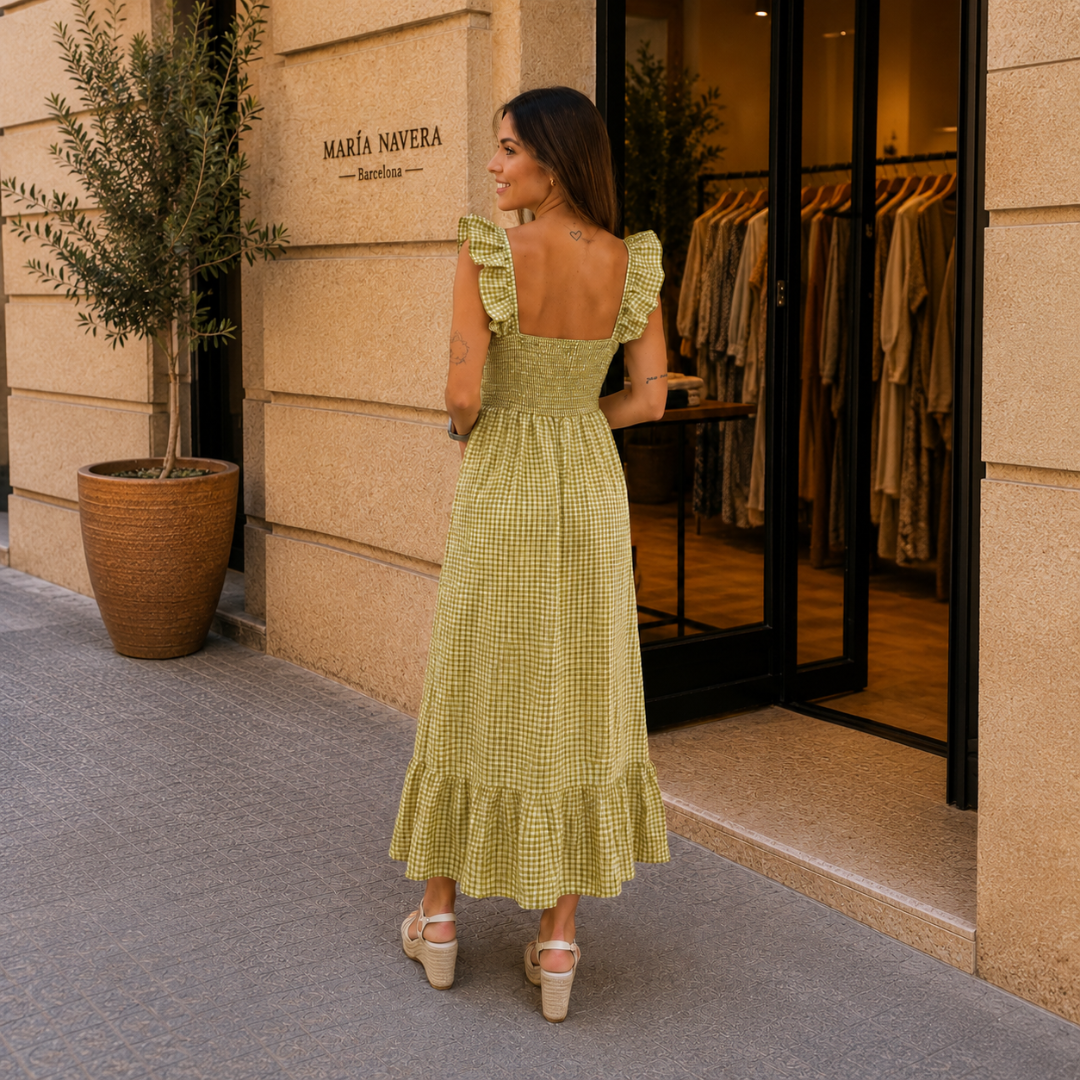 Laila | Vestido Vichy con volantes