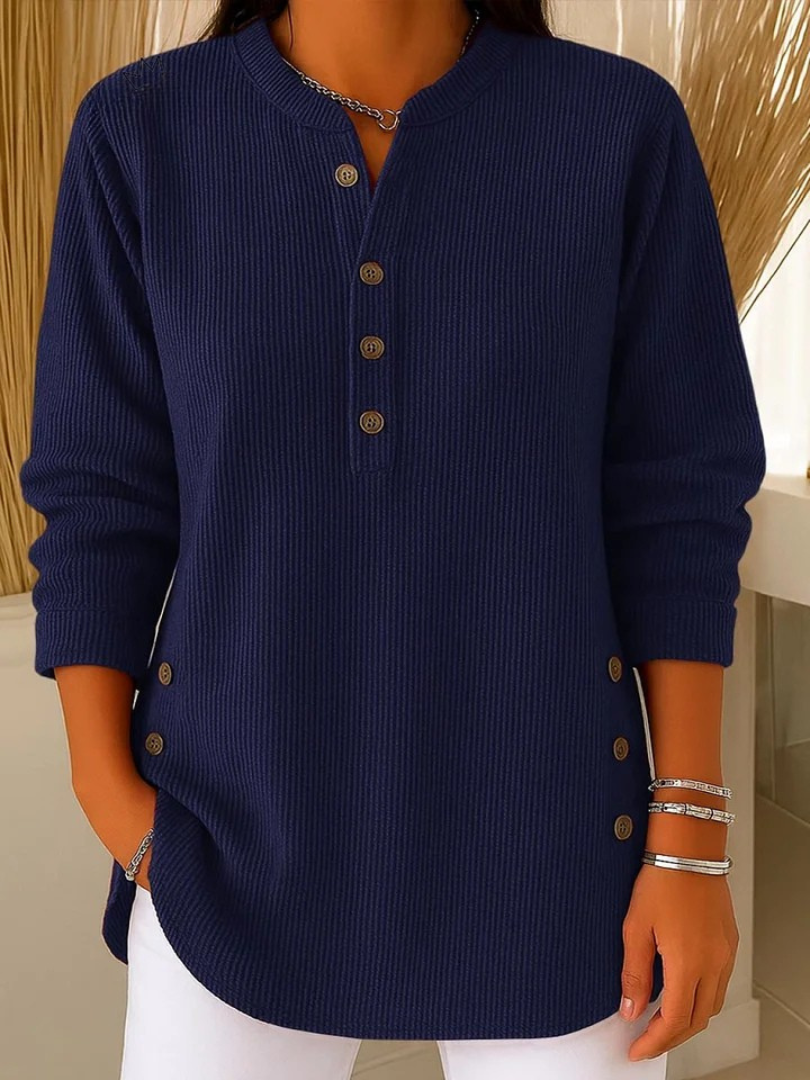 Nieves | Túnica cómoda con escote Henley