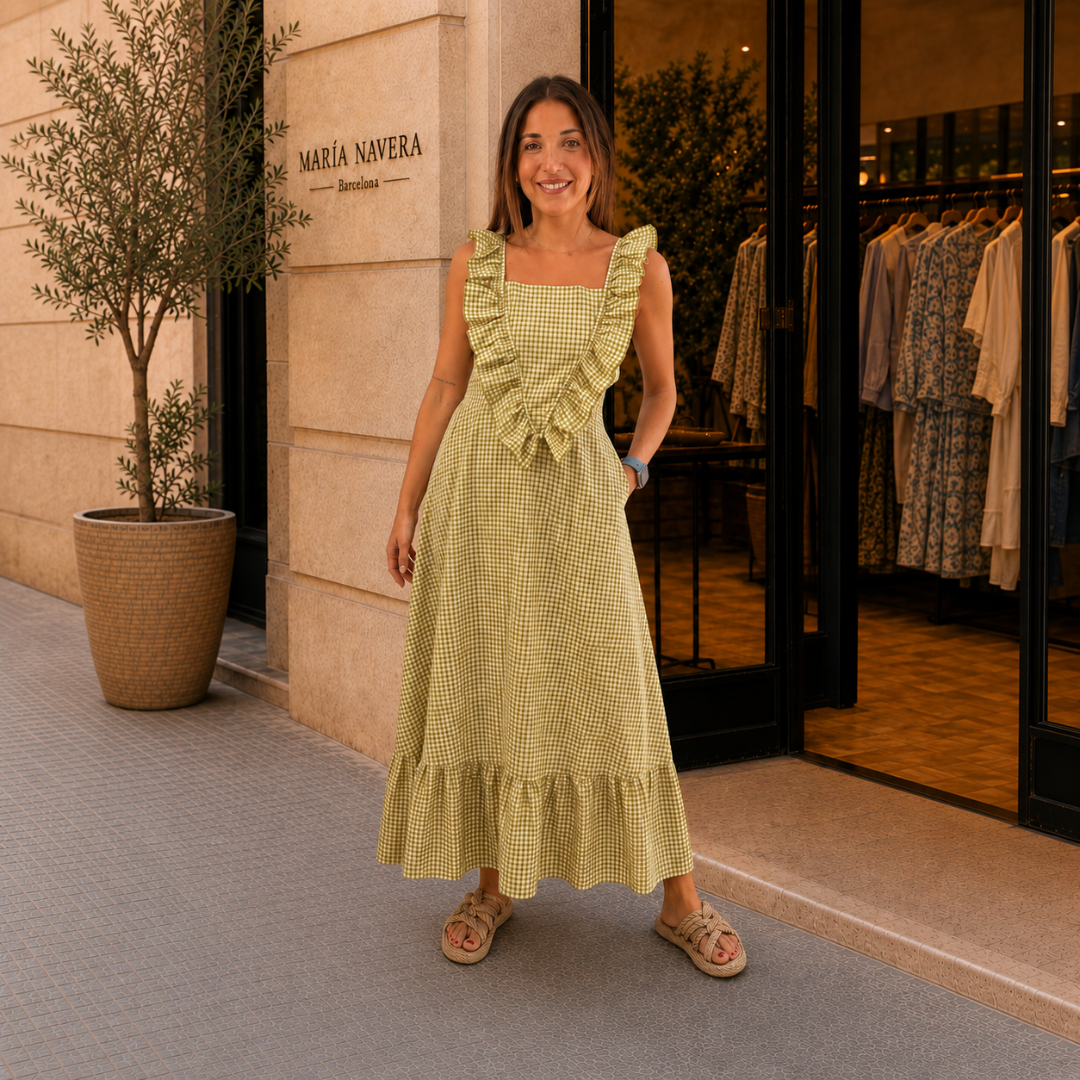 Laila | Vestido Vichy con volantes