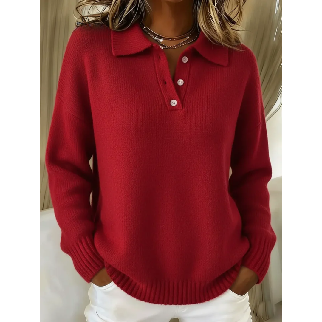 Marina | Jersey suave con cuello polo
