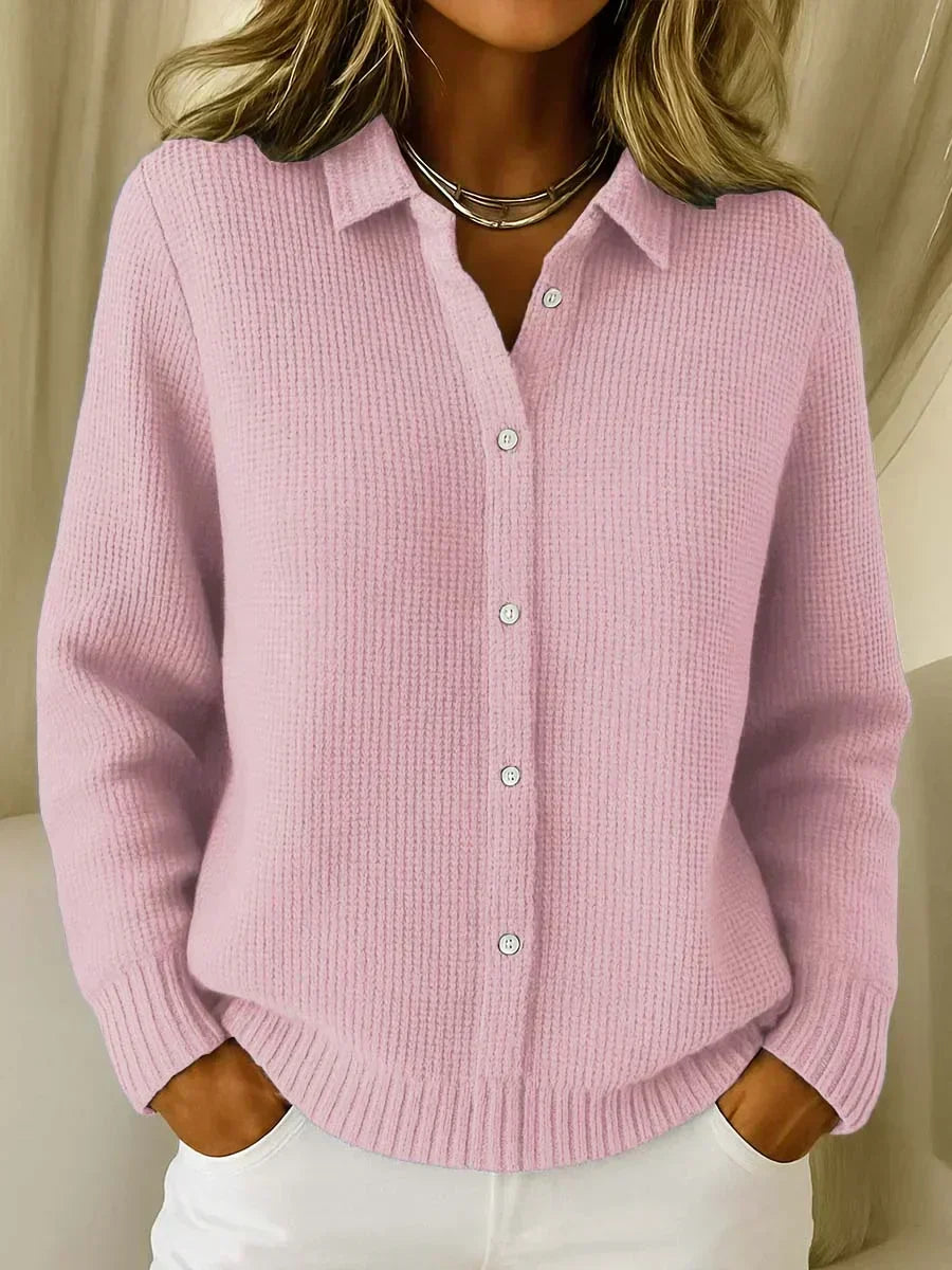 Carmela | Chaqueta de punto texturizada con cuello camisero