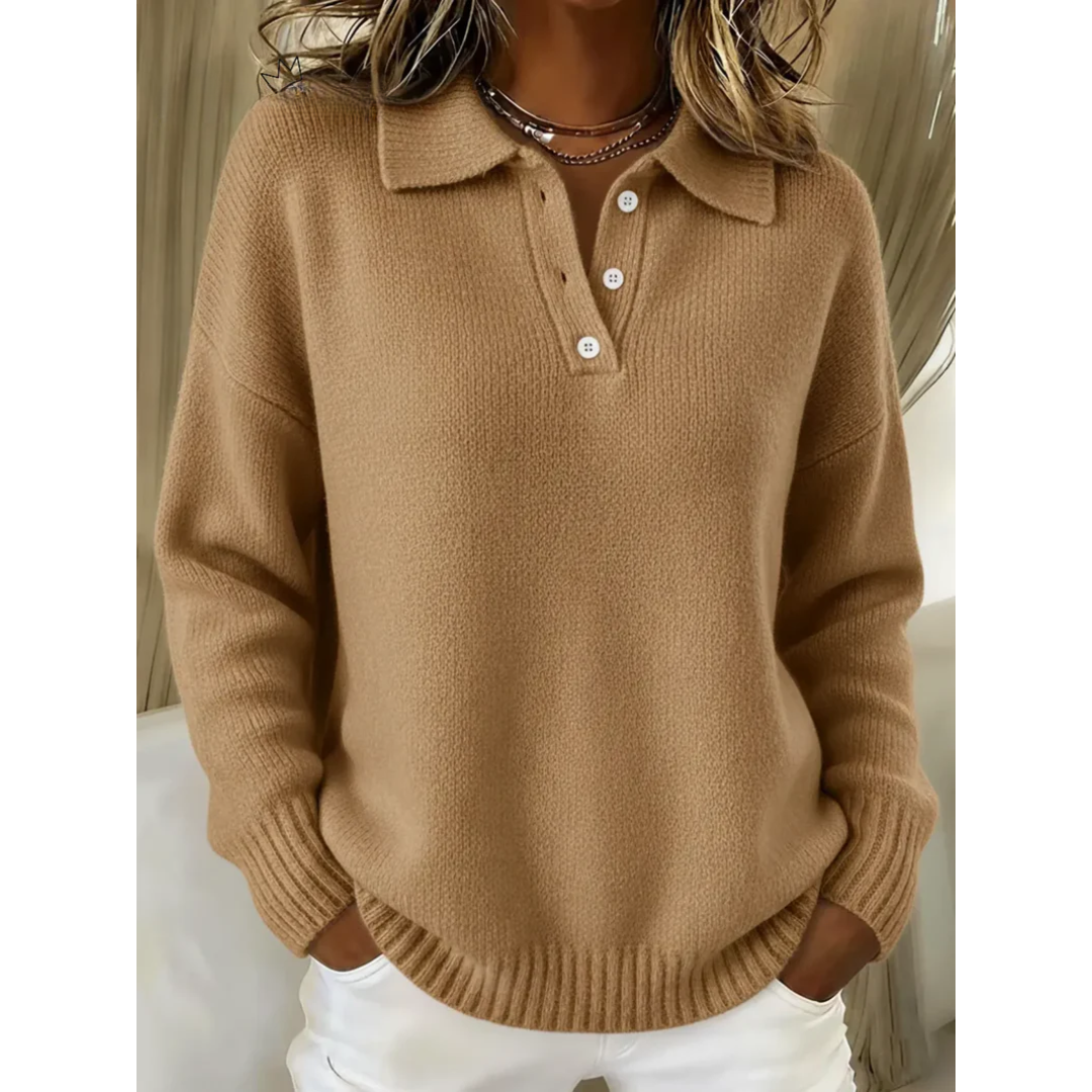 Marina | Jersey suave con cuello polo