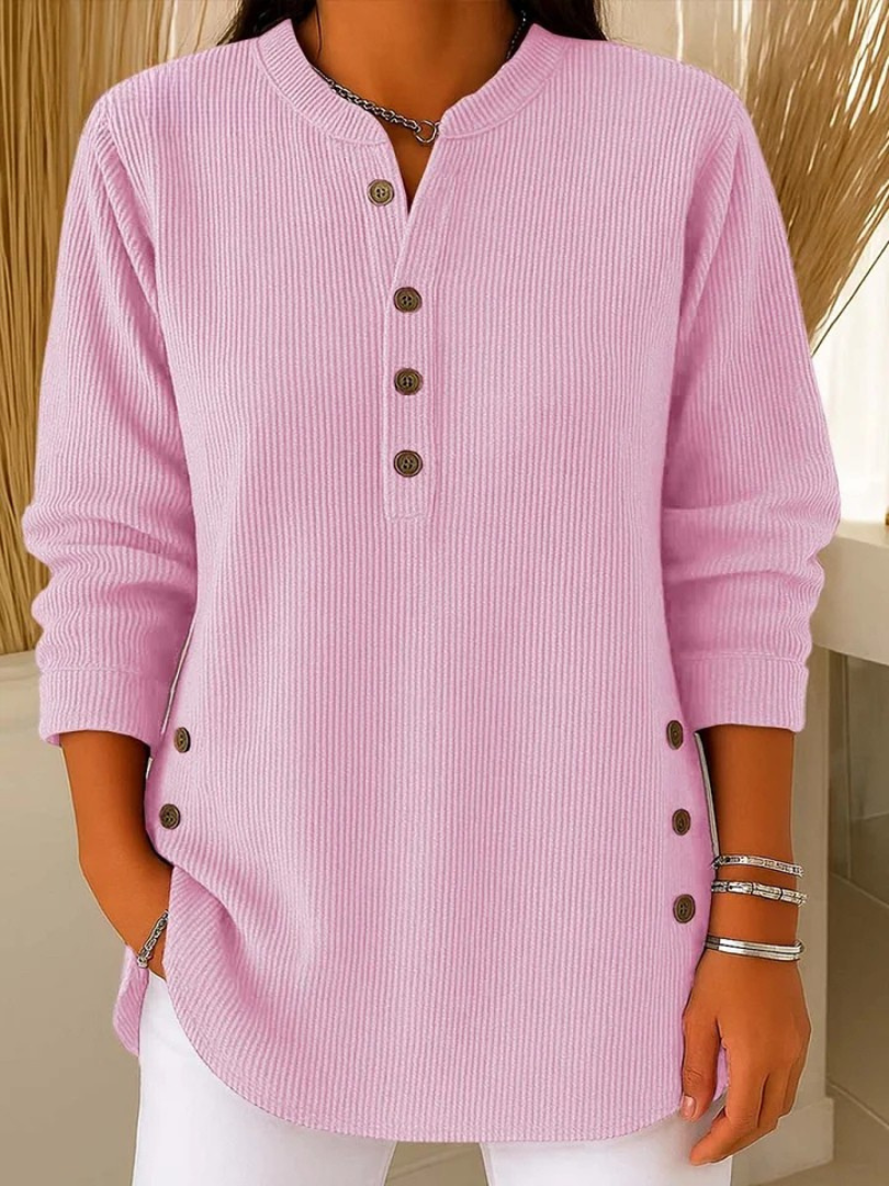 Nieves | Túnica cómoda con escote Henley