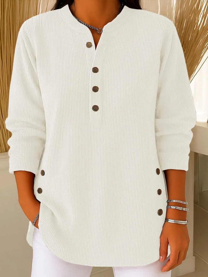 Nieves | Túnica cómoda con escote Henley