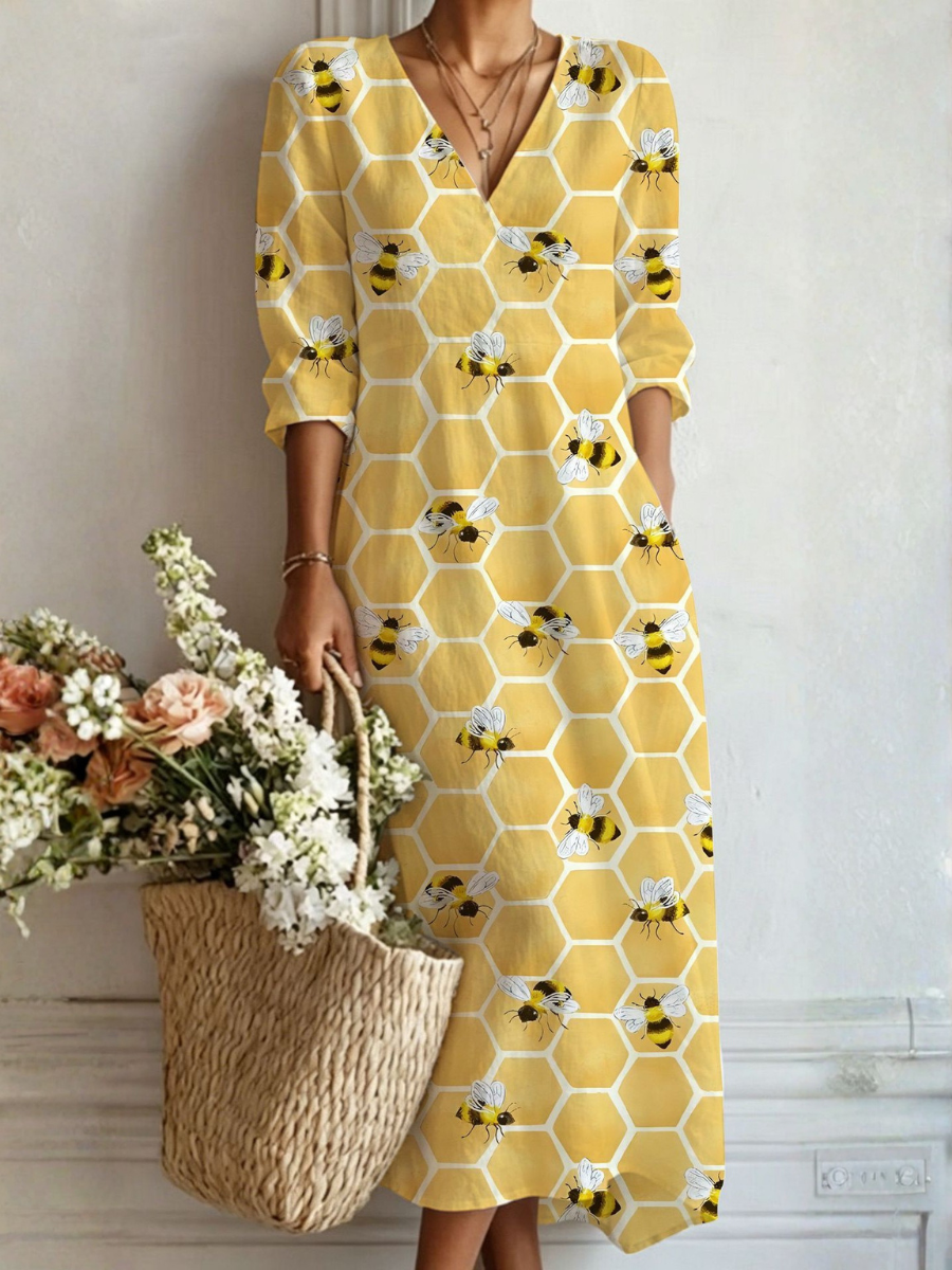 Aurelia | Vestido largo con estampado primaveral