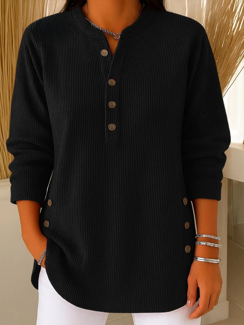 Nieves | Túnica cómoda con escote Henley