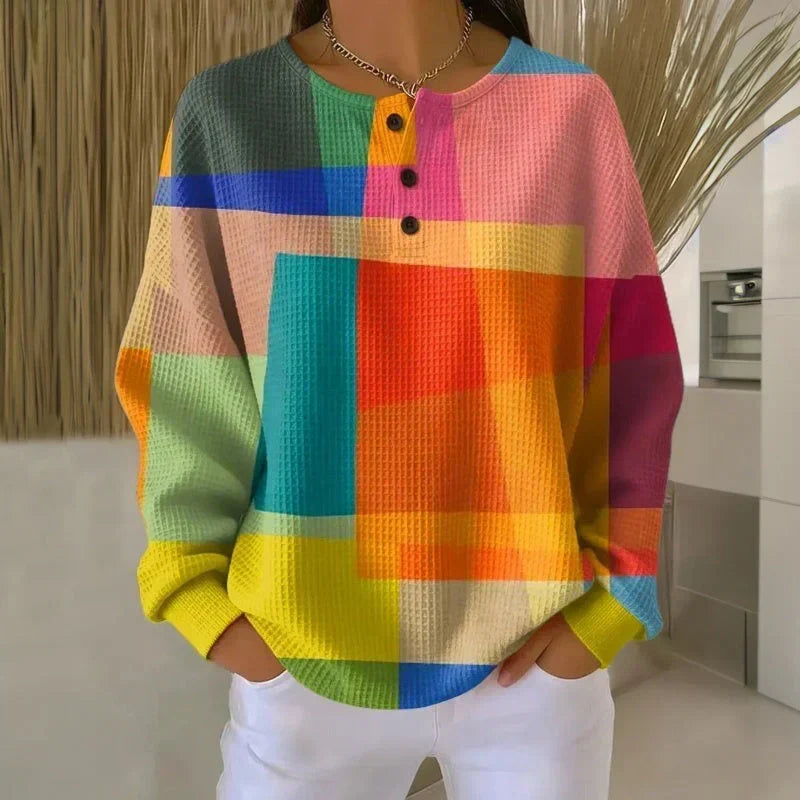 Consuelo | Jersey cálido con detalle Henley