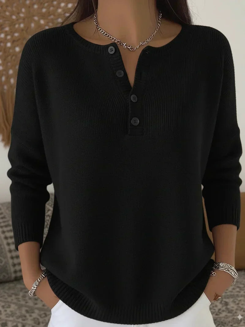 Helena | Jersey de punto con escote Henley