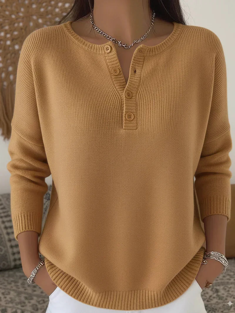 Helena | Jersey de punto con escote Henley