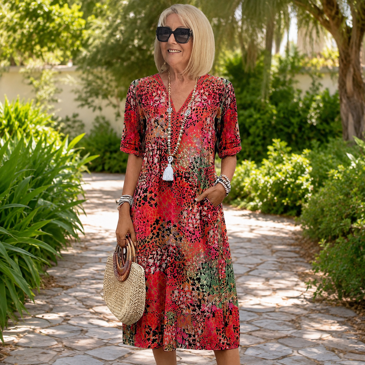 Iris | Vestido ligero y favorecedor con estampado elegante