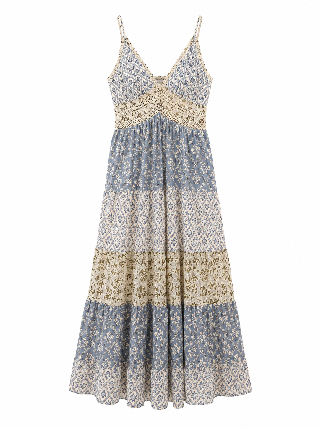 Provenzal | Vestido largo con estampado mediterráneo
