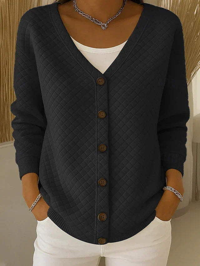 Leonor | Chaqueta de punto acolchada con escote en V