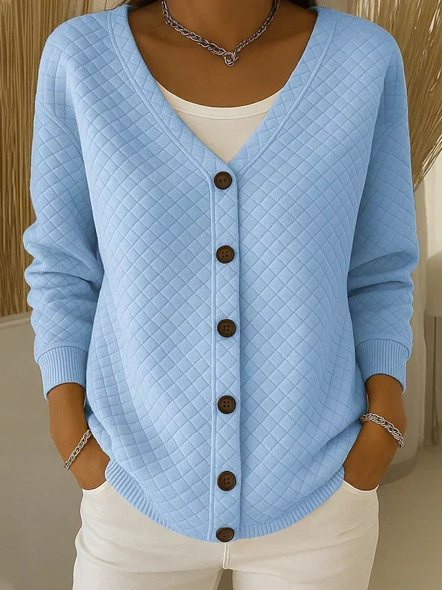 Leonor | Chaqueta de punto acolchada con escote en V