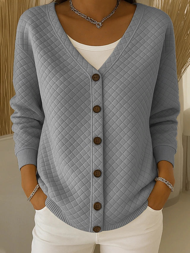 Leonor | Chaqueta de punto acolchada con escote en V