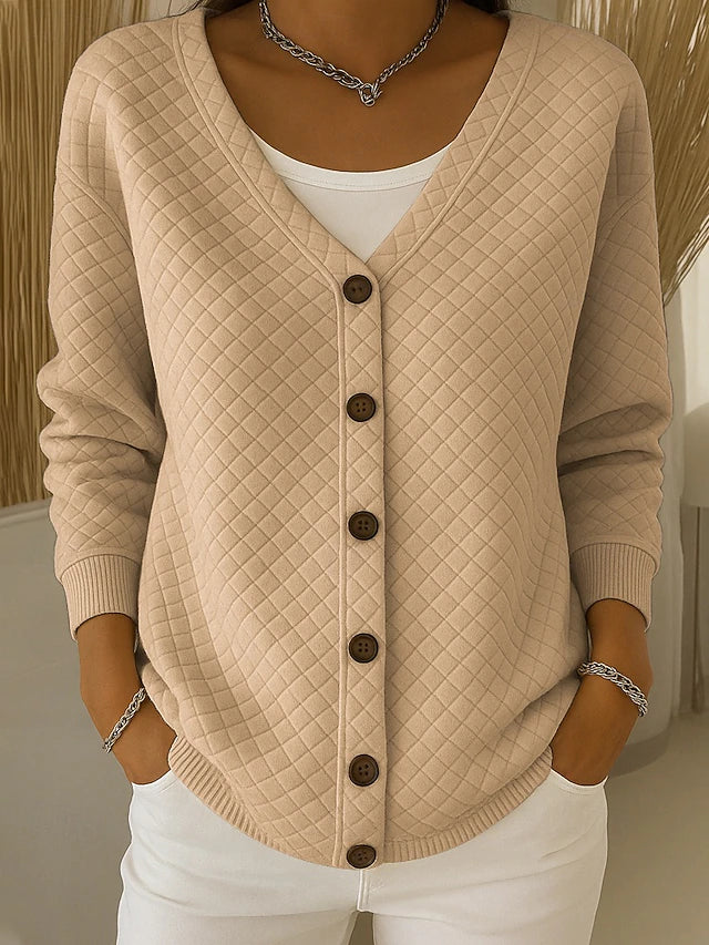 Leonor | Chaqueta de punto acolchada con escote en V