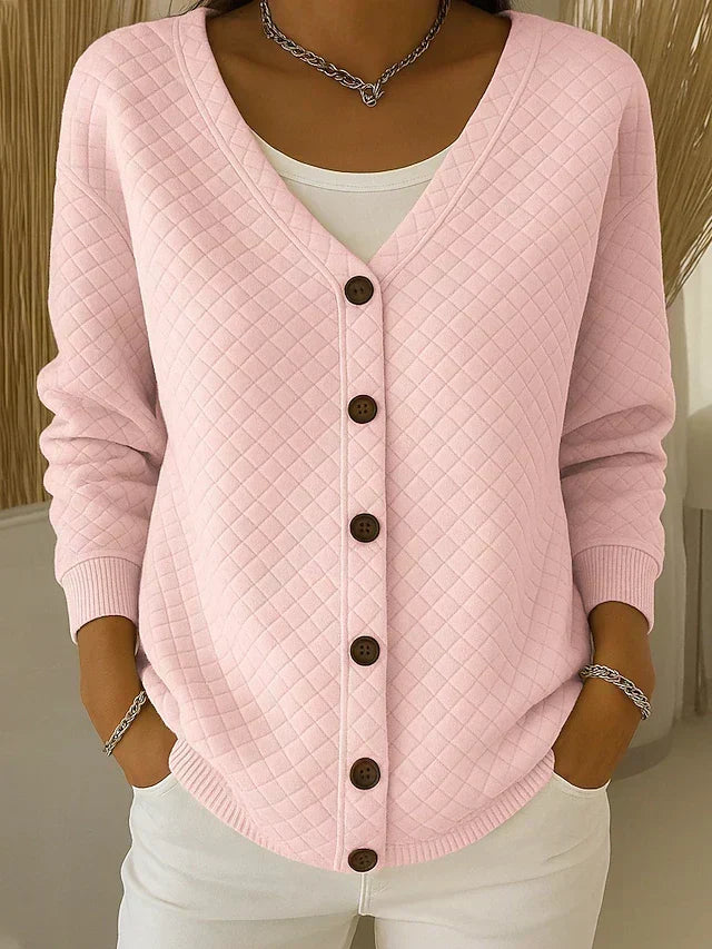 Leonor | Chaqueta de punto acolchada con escote en V