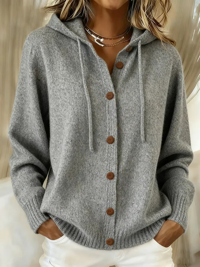 Begoña | Chaqueta de punto con capucha ajustable