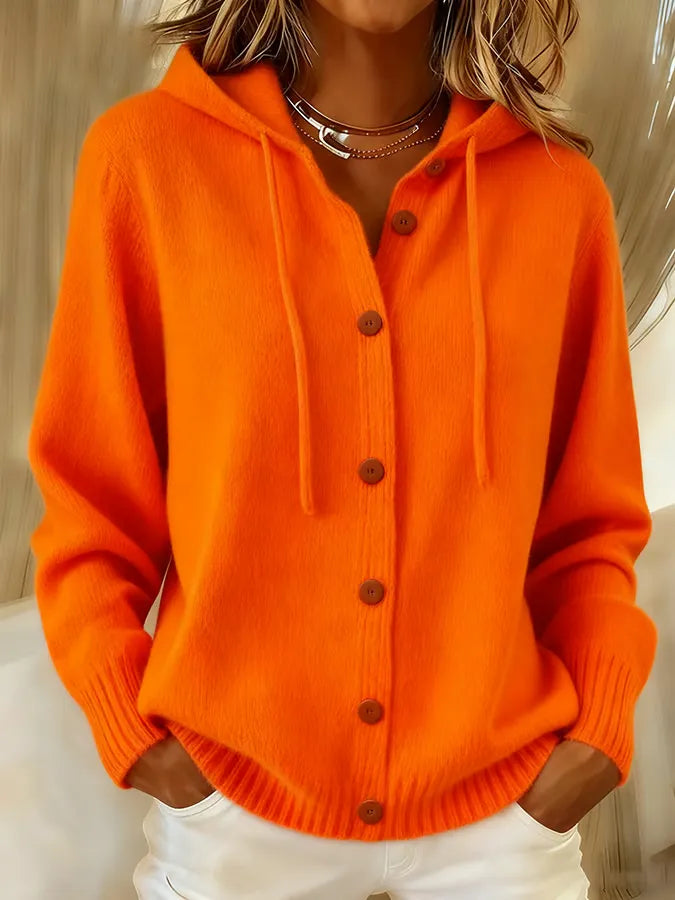 Begoña | Chaqueta de punto con capucha ajustable