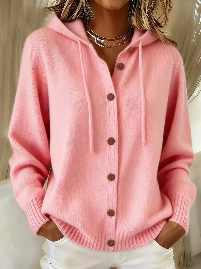 Begoña | Chaqueta de punto con capucha ajustable