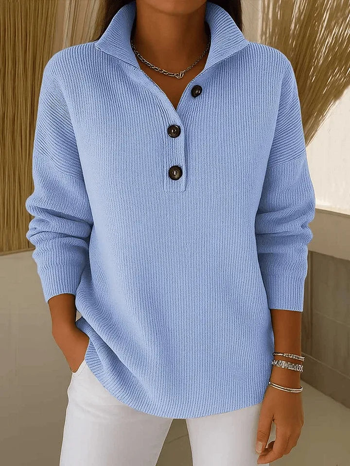 Amparo | Jersey con cuello polo y caída suave