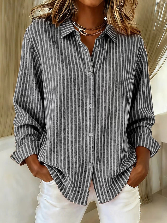 Jimena | Camisa de rayas de corte fluido