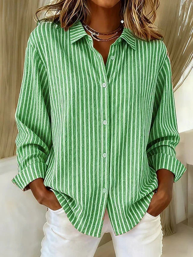 Jimena | Camisa de rayas de corte fluido