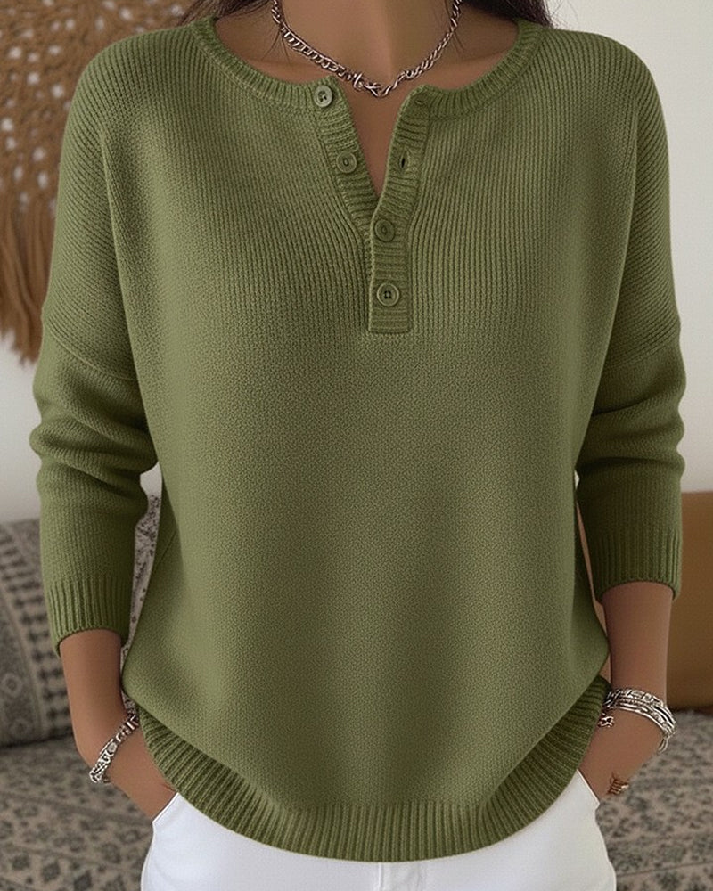 Helena | Jersey de punto con escote Henley