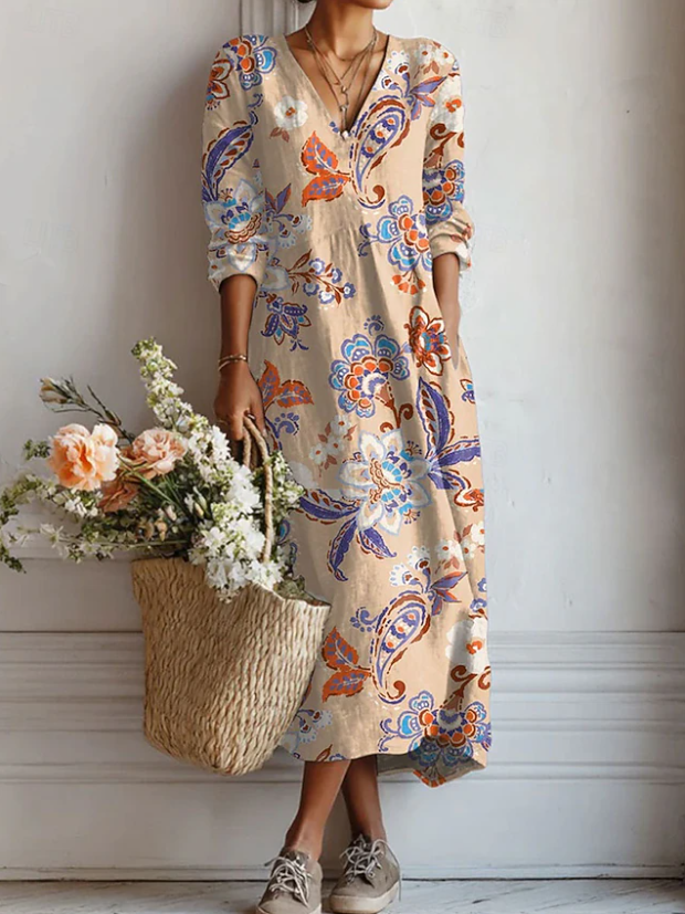 Silvia | Vestido largo de inspiración natural
