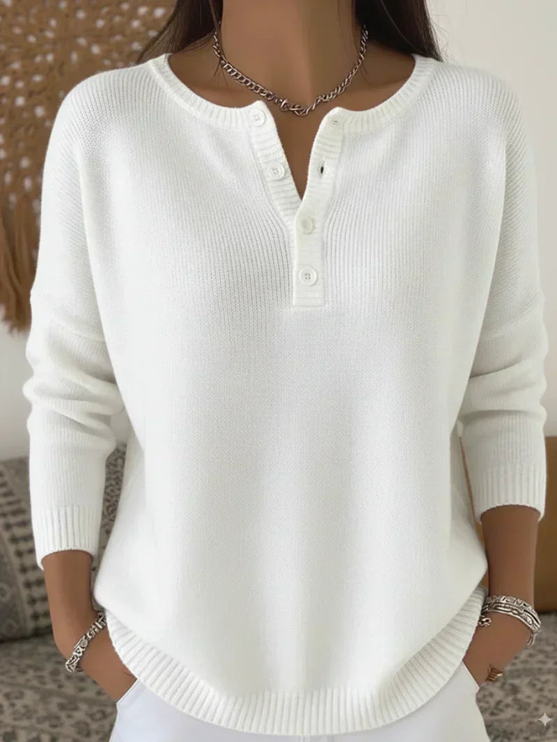 Helena | Jersey de punto con escote Henley