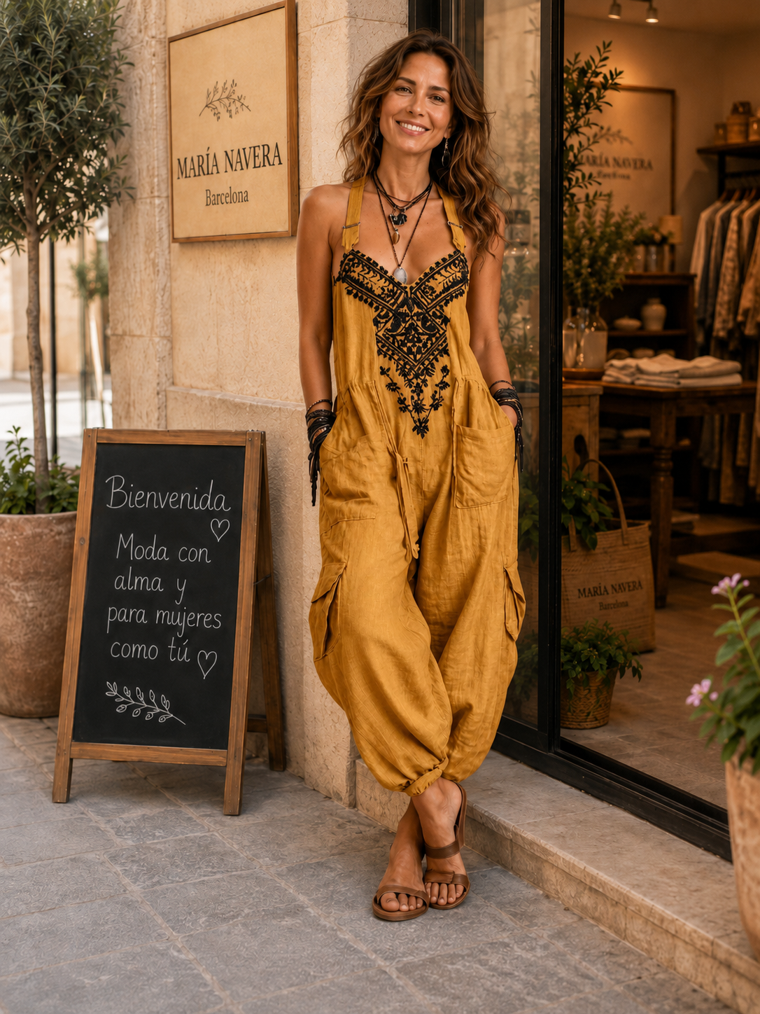 Olivia | Mono bohemio fluido y favorecedor