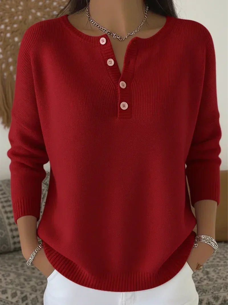 Helena | Jersey de punto con escote Henley