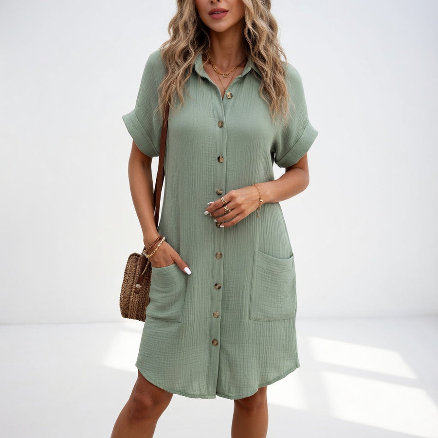 Béatrice™ — Vestido camisero elegante y fácil de llevar