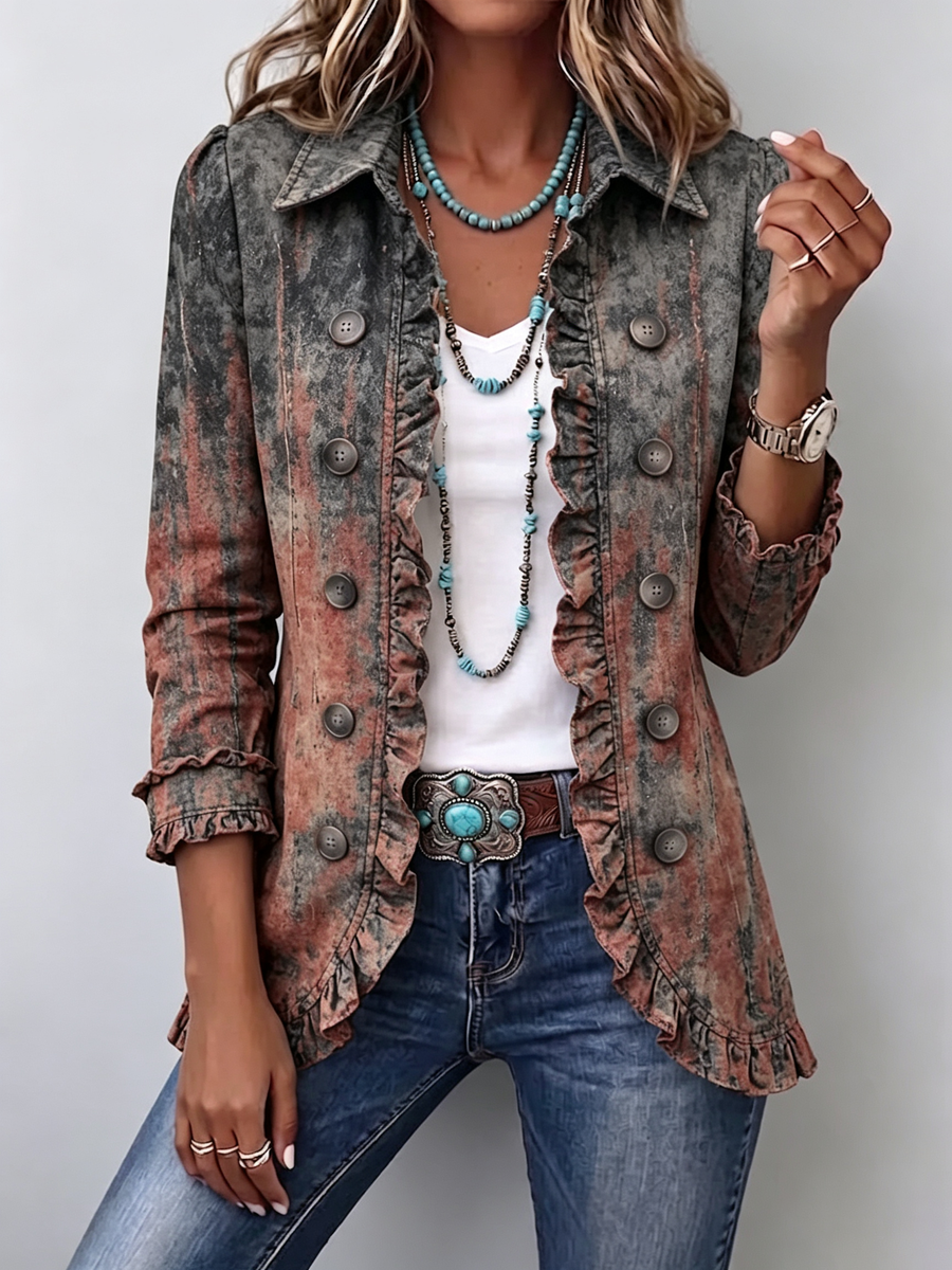 Benita | Chaqueta degradada con detalles vintage