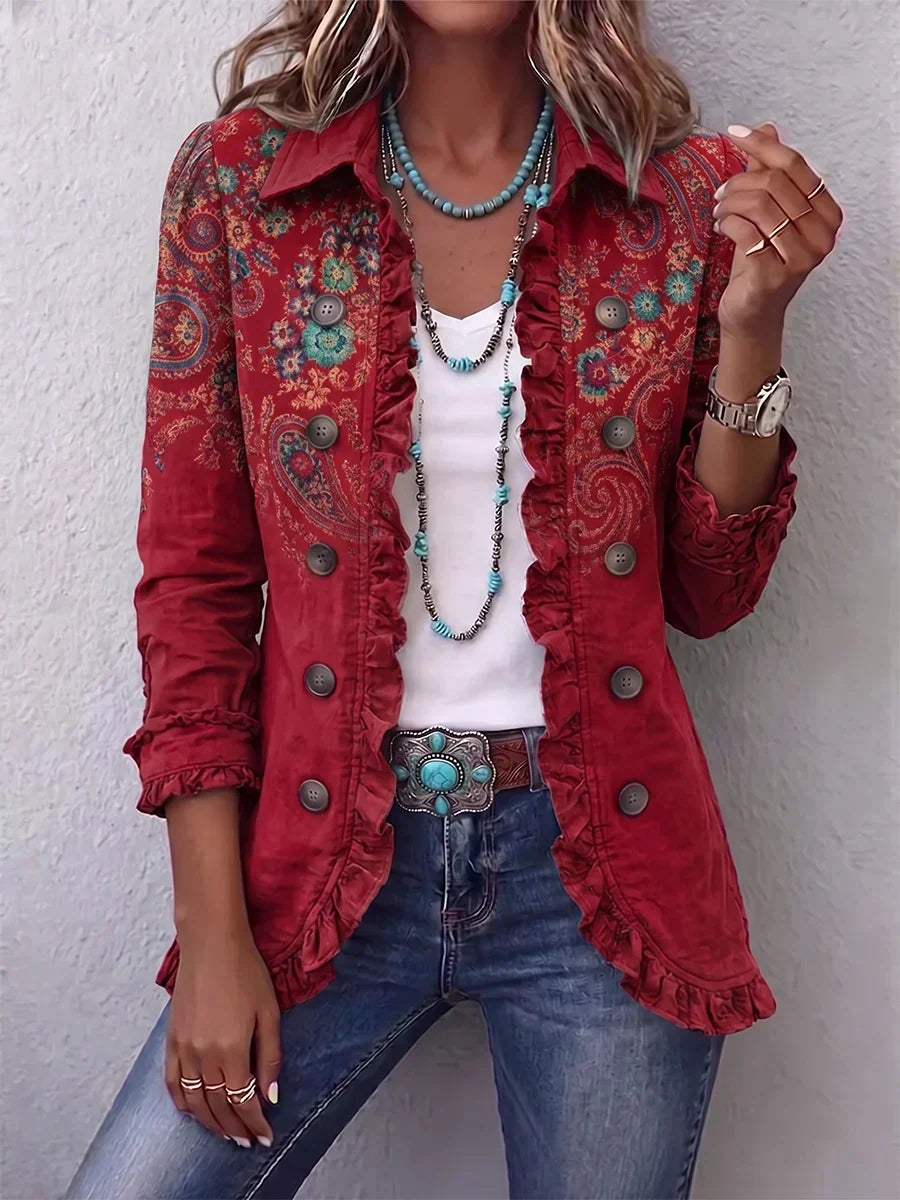 Inmaculada | Chaqueta paisley ligera con volantes