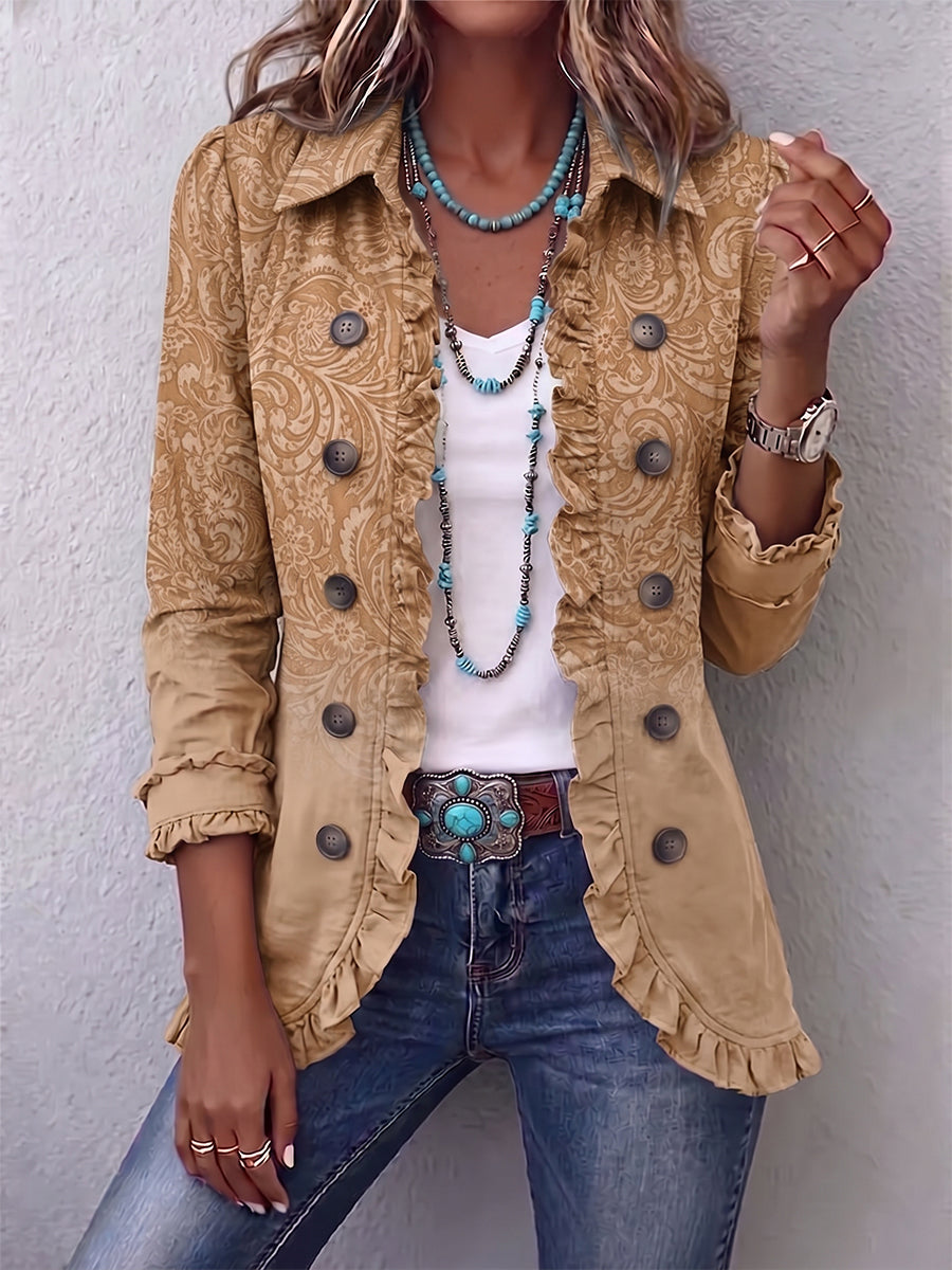 Covadonga | Chaqueta en relieve con detalles femeninos