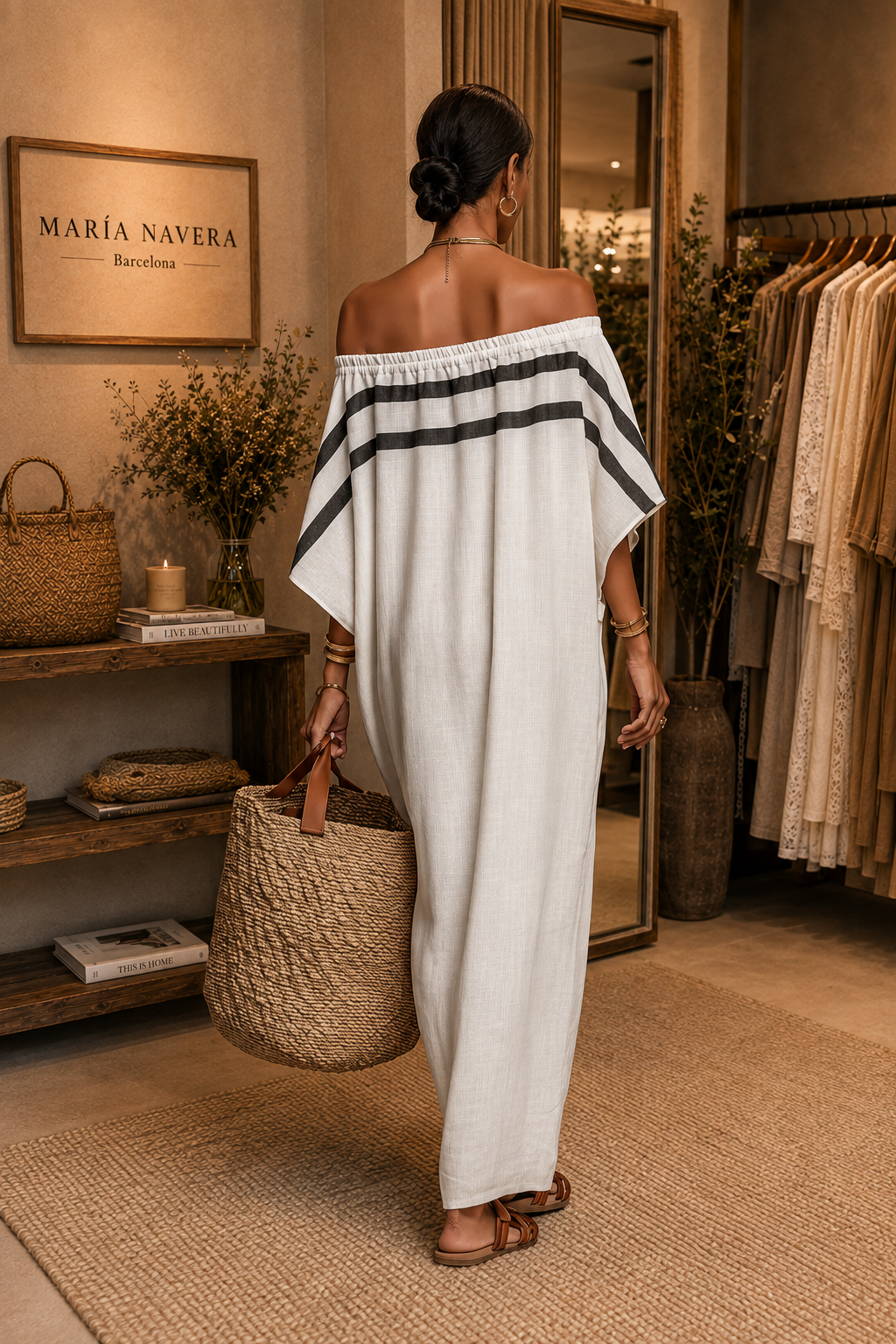 Aveline™ | Vestido maxi con hombros descubiertos