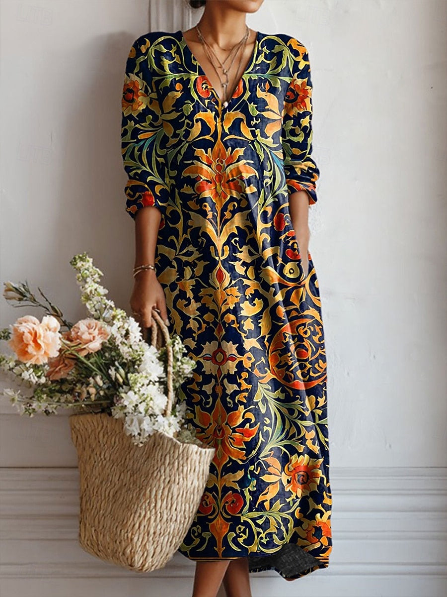 Adela | Vestido largo con estampado lleno de personalidad